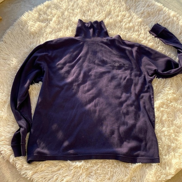 TIMBERLAND MEN’S NAVY BLUE MOCK TURTLENECK 100% COTTON Sz XL EUC - Picture 3 of 10